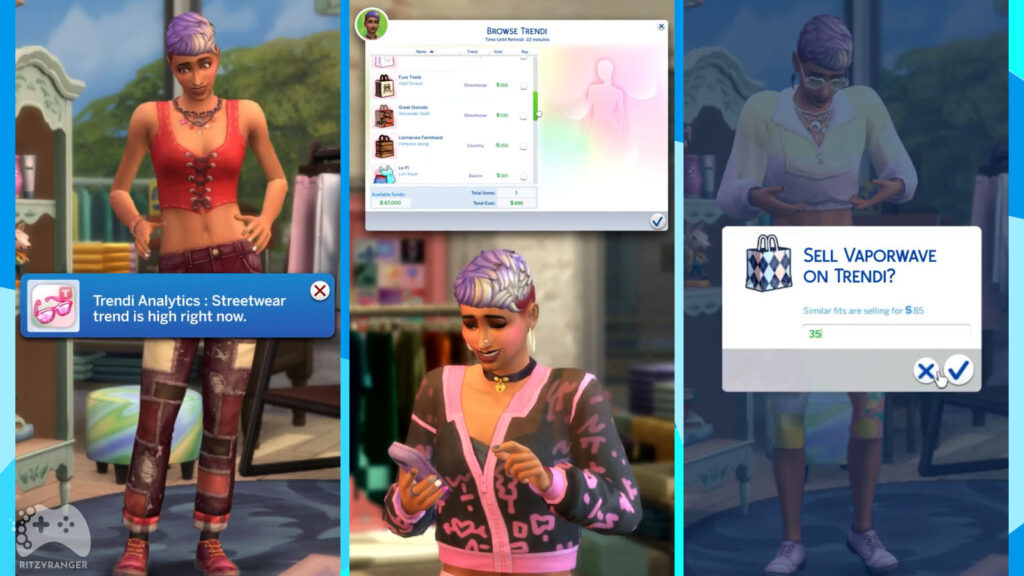 The Sims 4 Licealne lata kupowanie ubrań
