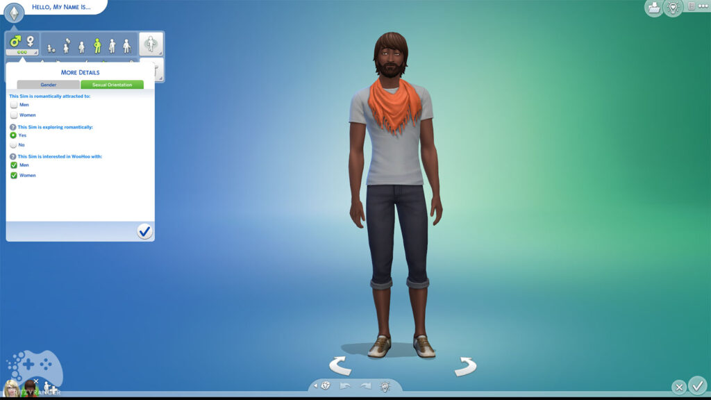 Wybór orientacja seksualnej w the sims 4