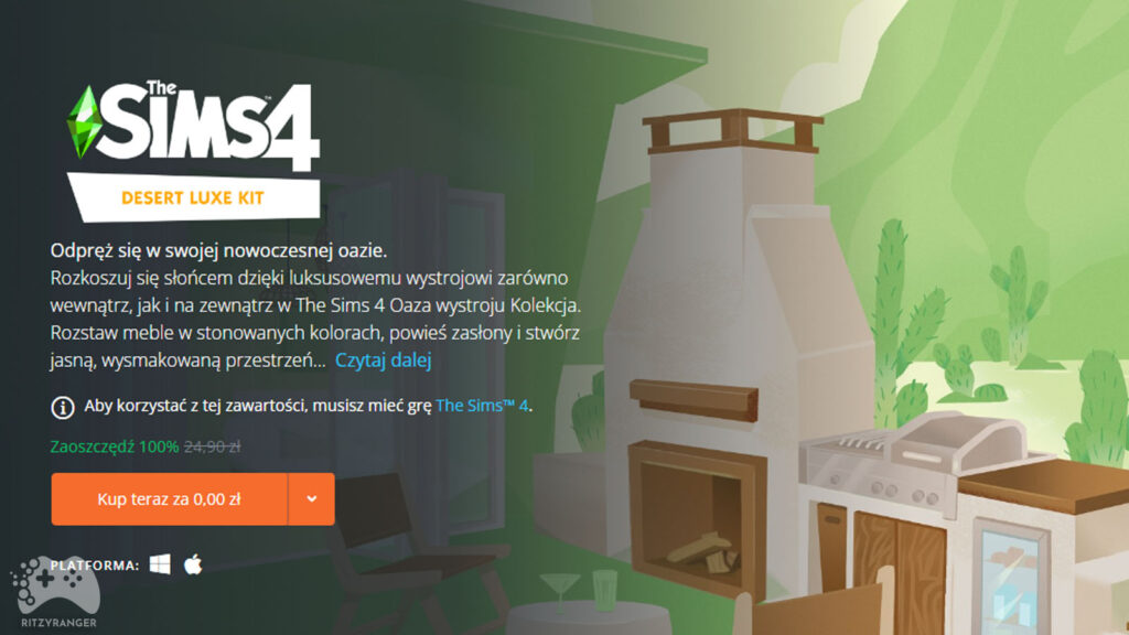 The Sims 4 Oaza wystroju za darmo na origin