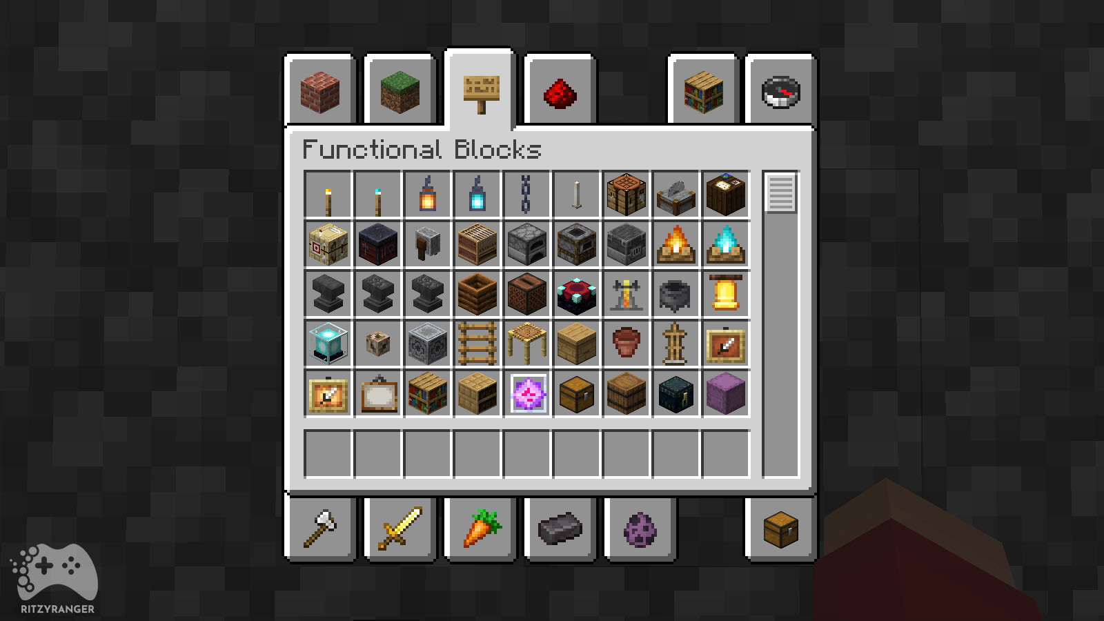 Bloki funkcjonalne Minecraft Snapshot 22w42a