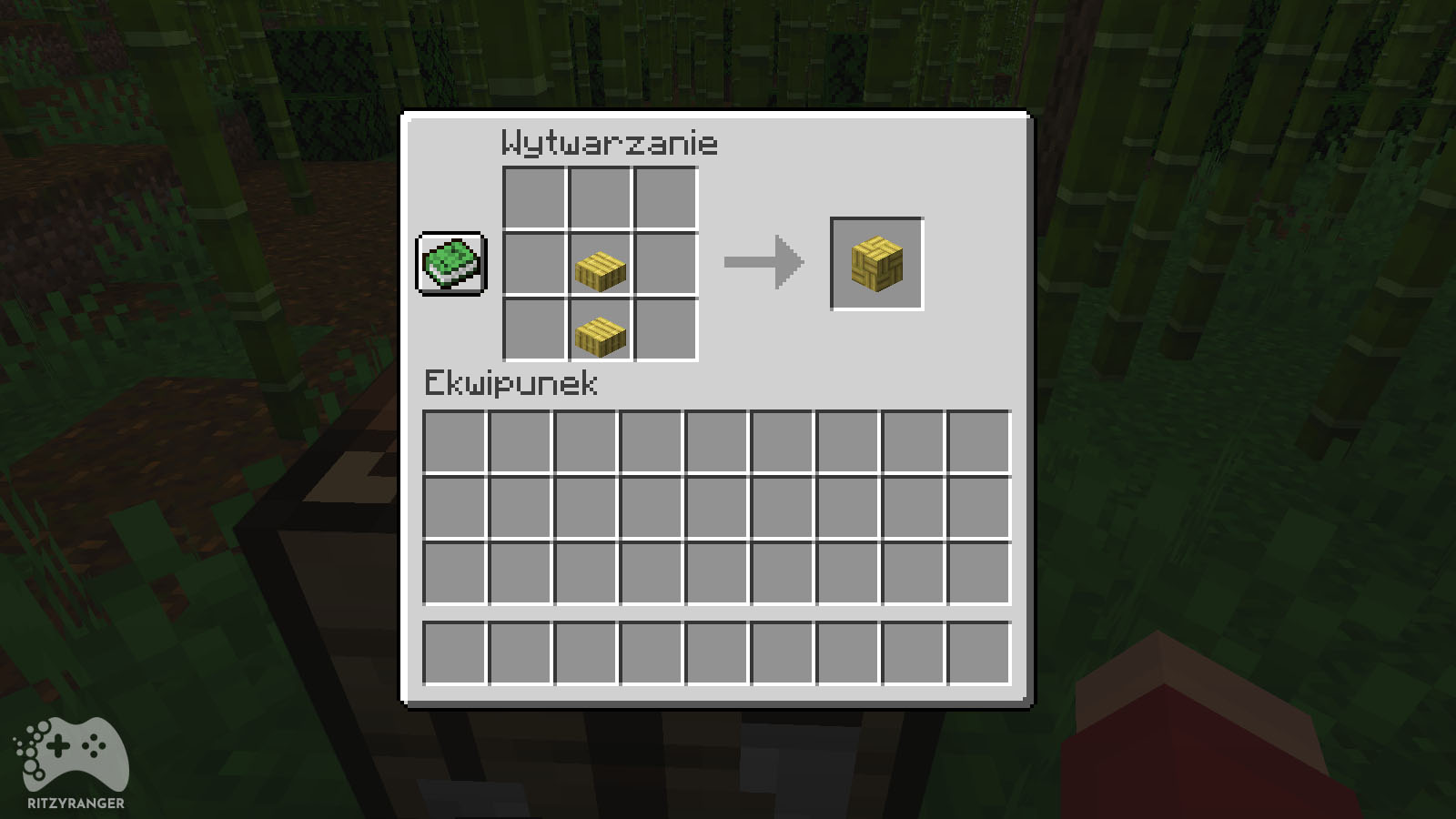 Crafting bambusowych desek mozaikowych Minecraft 1.20 Snapshot 22w42a