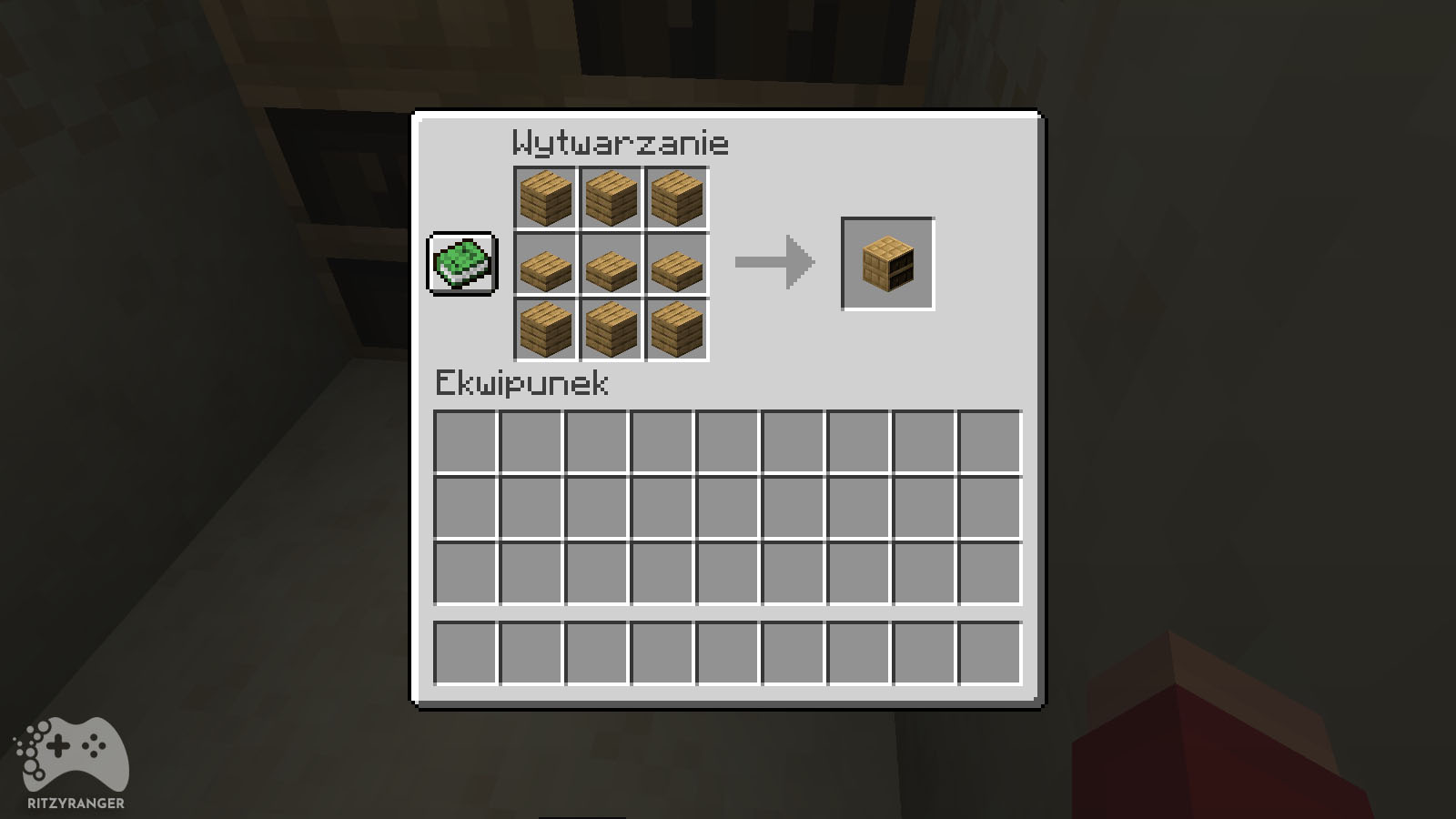 Crafting rzeźbiona biblioteczka Minecraft Snapshot 22w42a