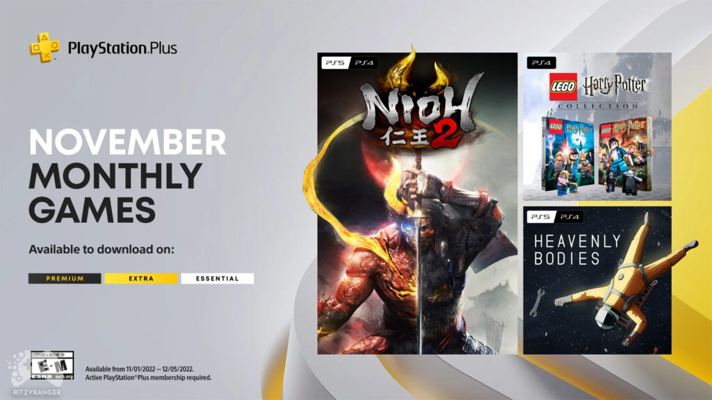Lista gier PlayStation plus listopad 2022