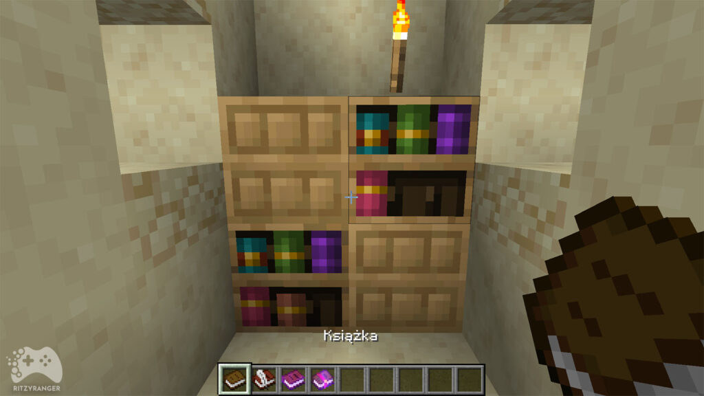 Rzeźbiona półka na książki Minecraft Snapshot 22w42a