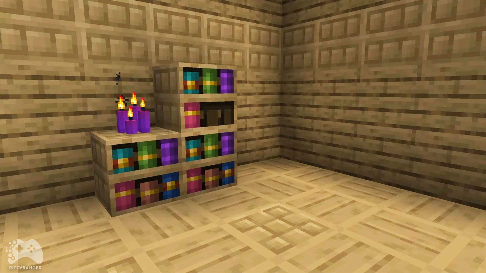 Rzeźbione regały z książkami Minecraft 1.20