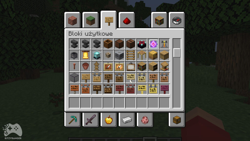 Bloki użytkowe Minecraft 1.20 Snapshot 22w44a