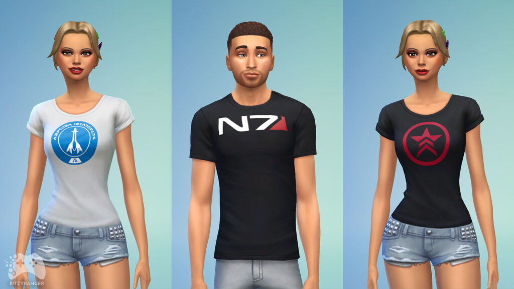 Bluzki The Sims 4 Mass Effect