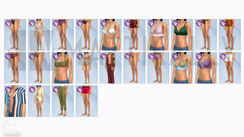 Ubrania z The sims 4 Simtymność