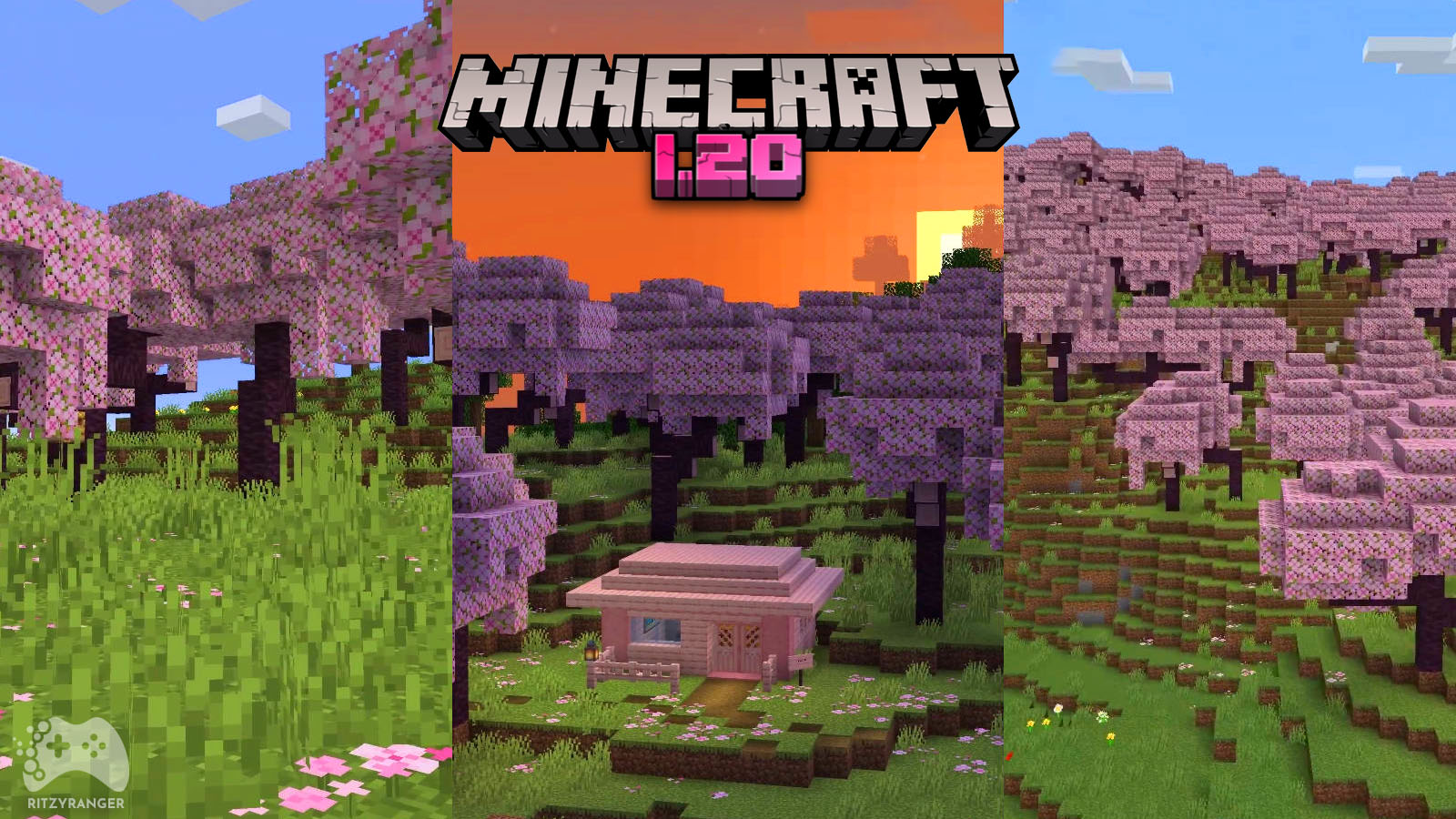 Biom kwitnącej wiśni w Minecraft 1.20 - nowe drzewa, kwiaty i drewno