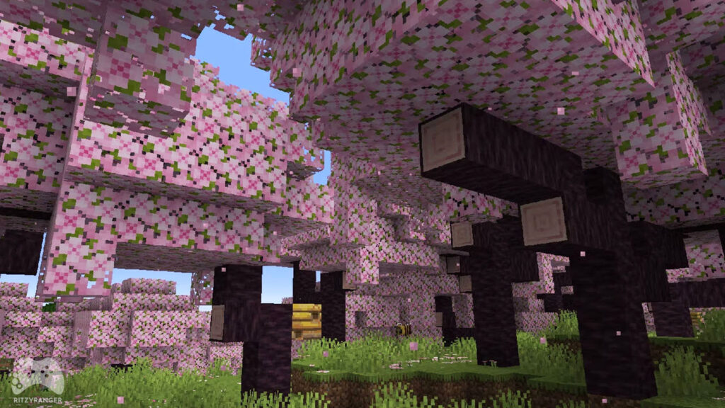 Drzewa kwitnącej wiśni minecraft 1.20