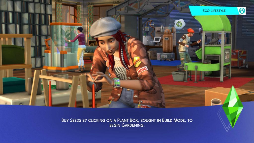 ekran ładowania the sims 4 życie eko