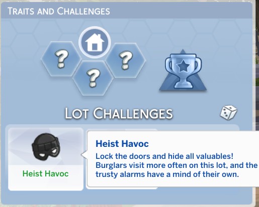 opis wyzwania parceli the sims 4 złodzieje aktualizacja