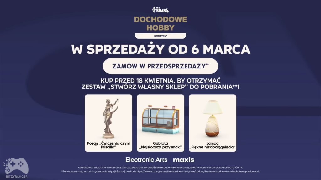 the sims 4 dochodowe hobby ceny