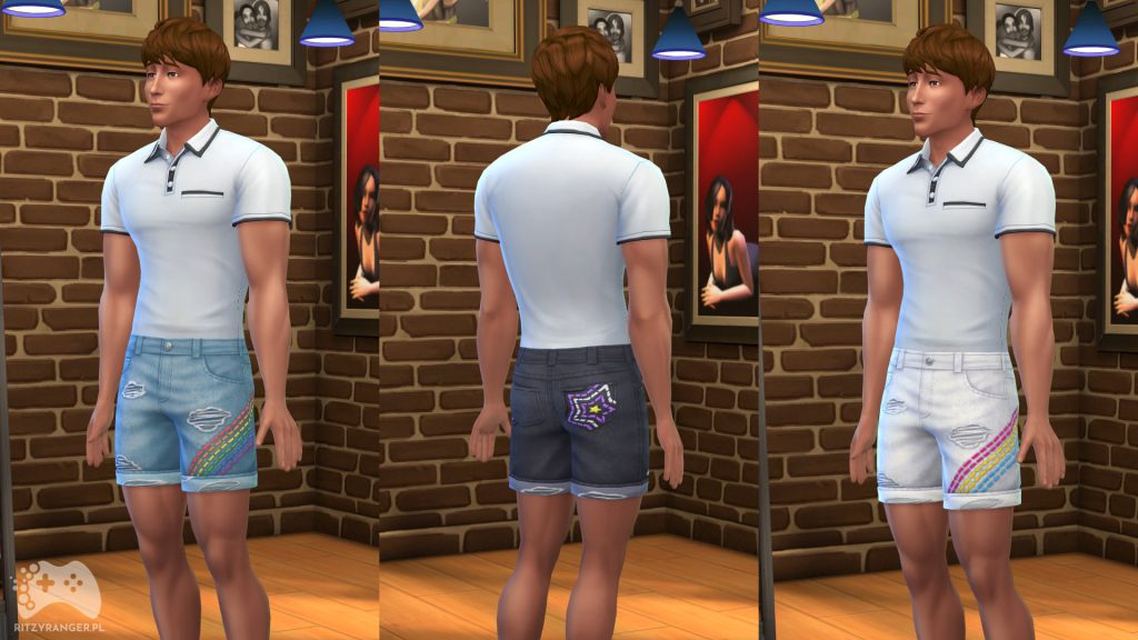 aktualizacja the sims 4 jeansowe krótkie spodenki