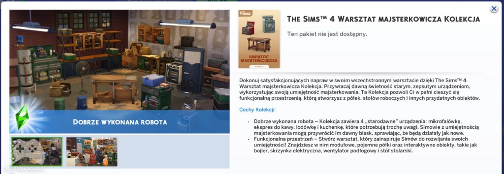 oficjalny opis the sims 4 warsztat majsterkowicza kolekcja