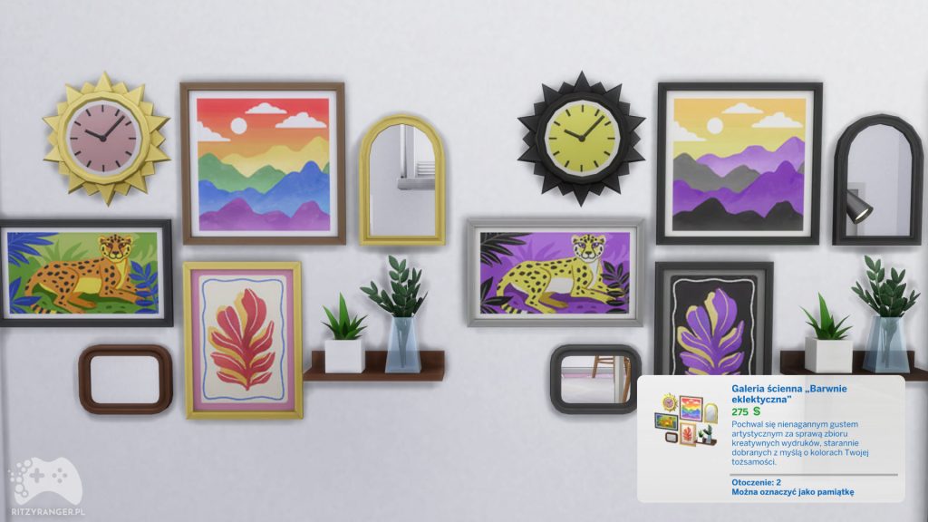 the sims 4 galeria ścienna barwnie eklektyczna